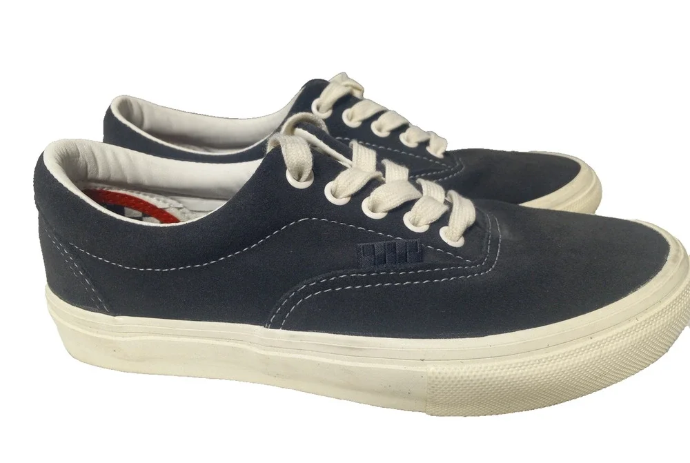 Vans Skate Era Lace Black Marshmallow Shoes Suede Mens Sz 6.5 /Womens Sz 8
